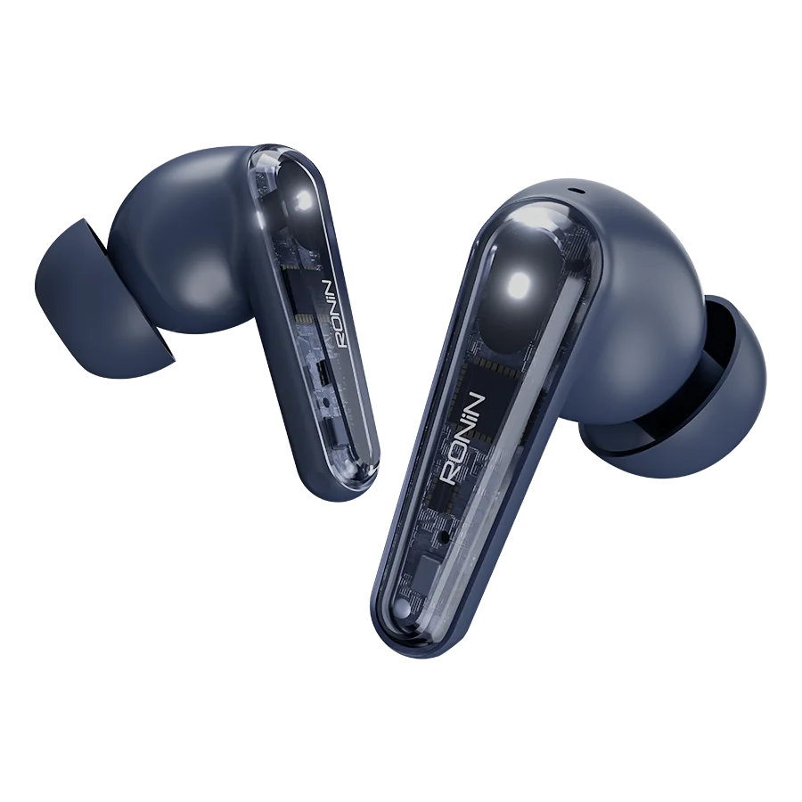 Ronin Lucid R-7135 | Transparent Earbuds, Quad-Mic ENC image 2