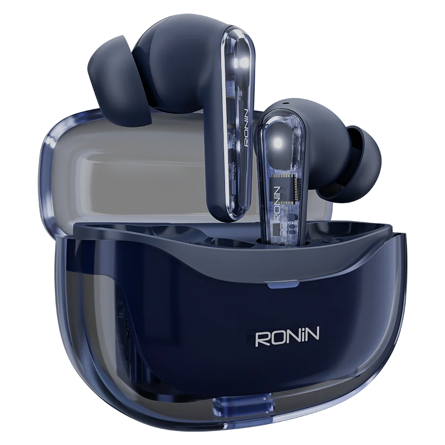 Ronin Lucid R-7135 | Transparent Earbuds, Quad-Mic ENC image 3