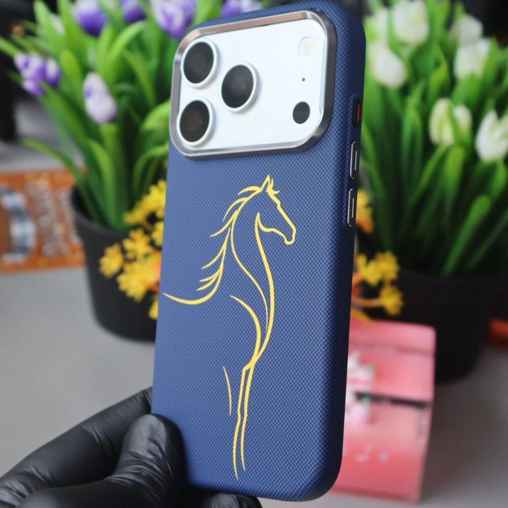 Luxo Horse MagSafe Case for iPhone 17 Pro | Blue PC Case M024 image 2
