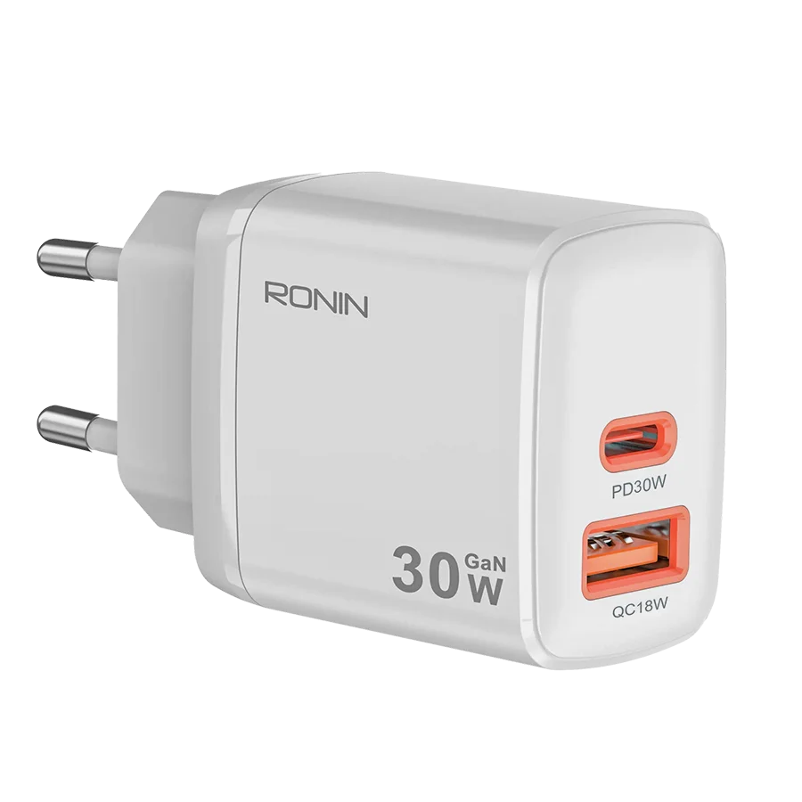Flux R-6030 Charger | 30W Fast Charging, Multi-Port White Charger image 2