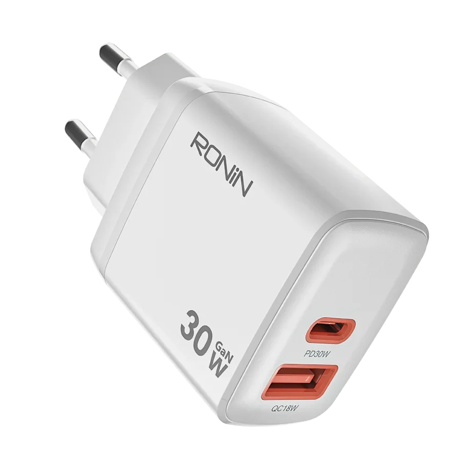 Flux R-6030 Charger | 30W Fast Charging, Multi-Port White Charger image 3