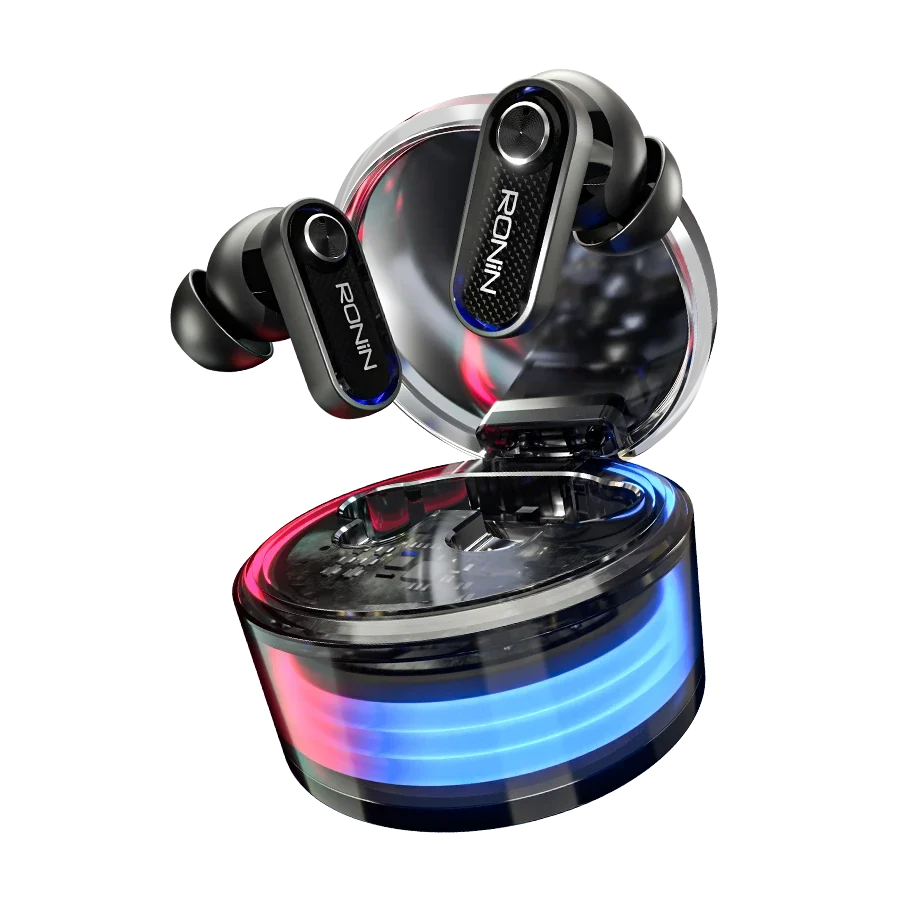 Ronin Clutch Pro R-7165 | RGB Gaming Earbuds, 50ms