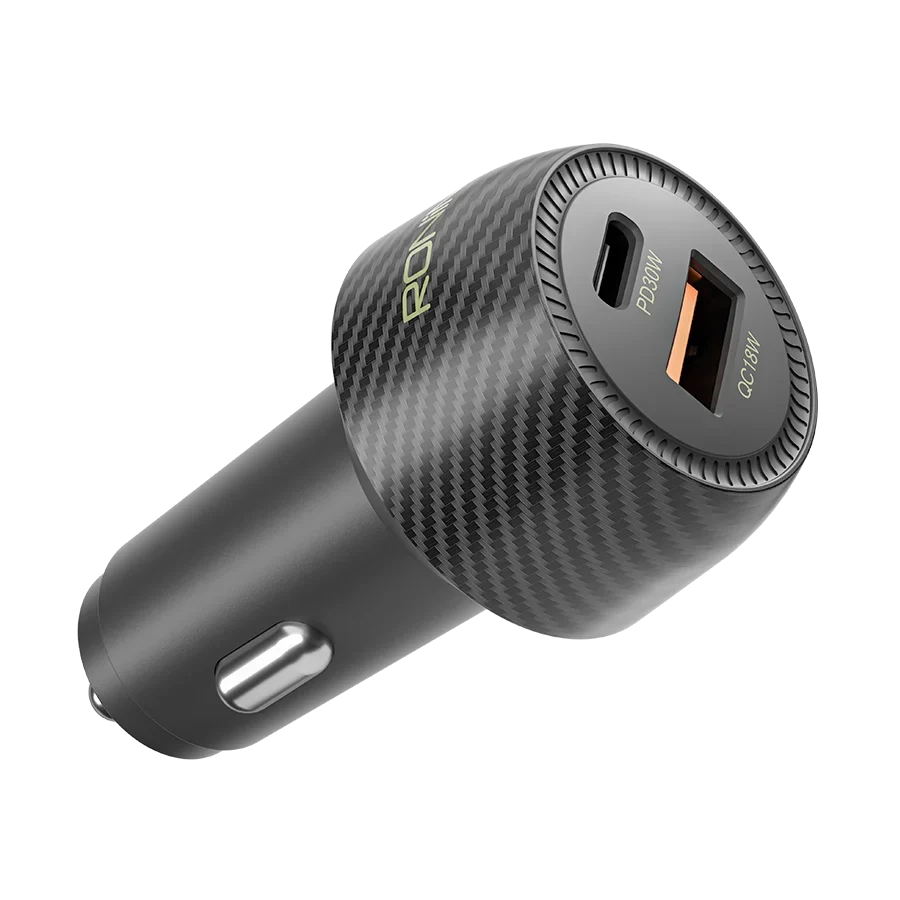 Nos R2505 Car Charger with PD 30W and QC 18W Dual USB Ports