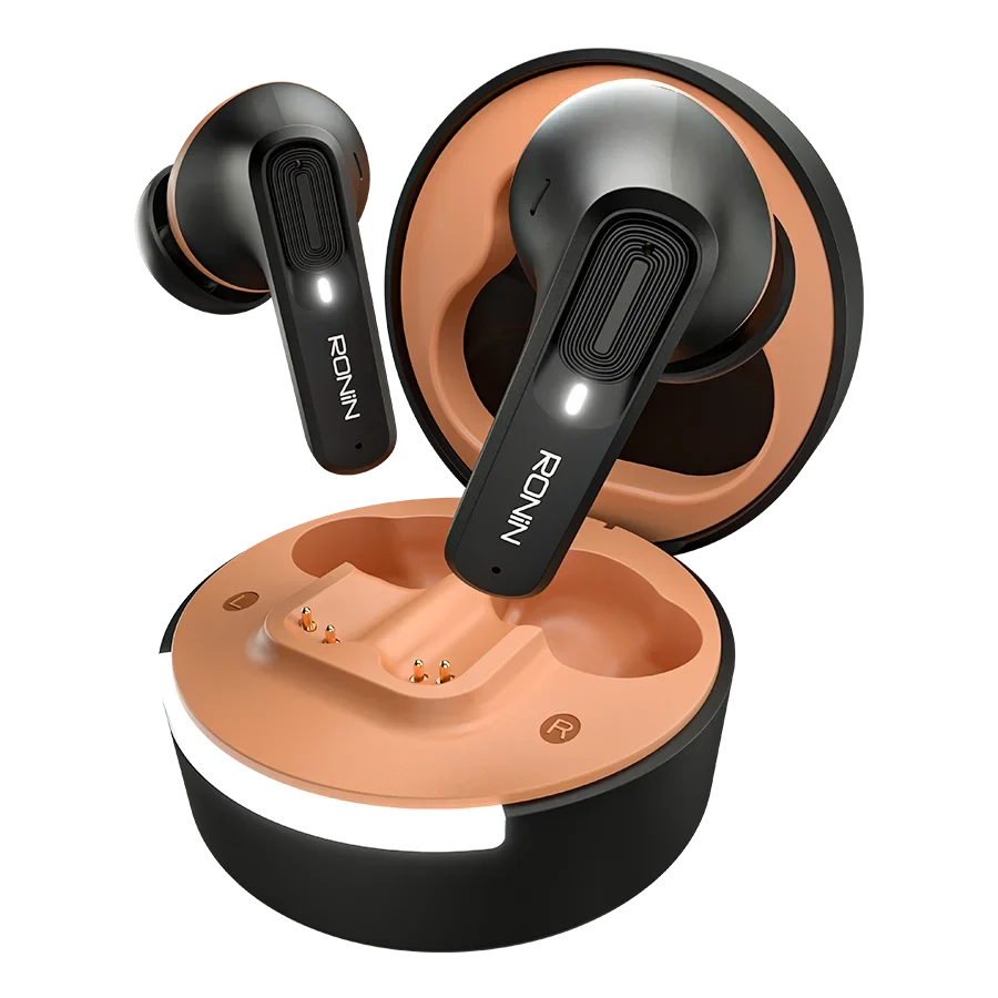 Ronin Mellow R-7100 Wireless Earbuds with ANC, ENC & Low Latency Gaming Mode