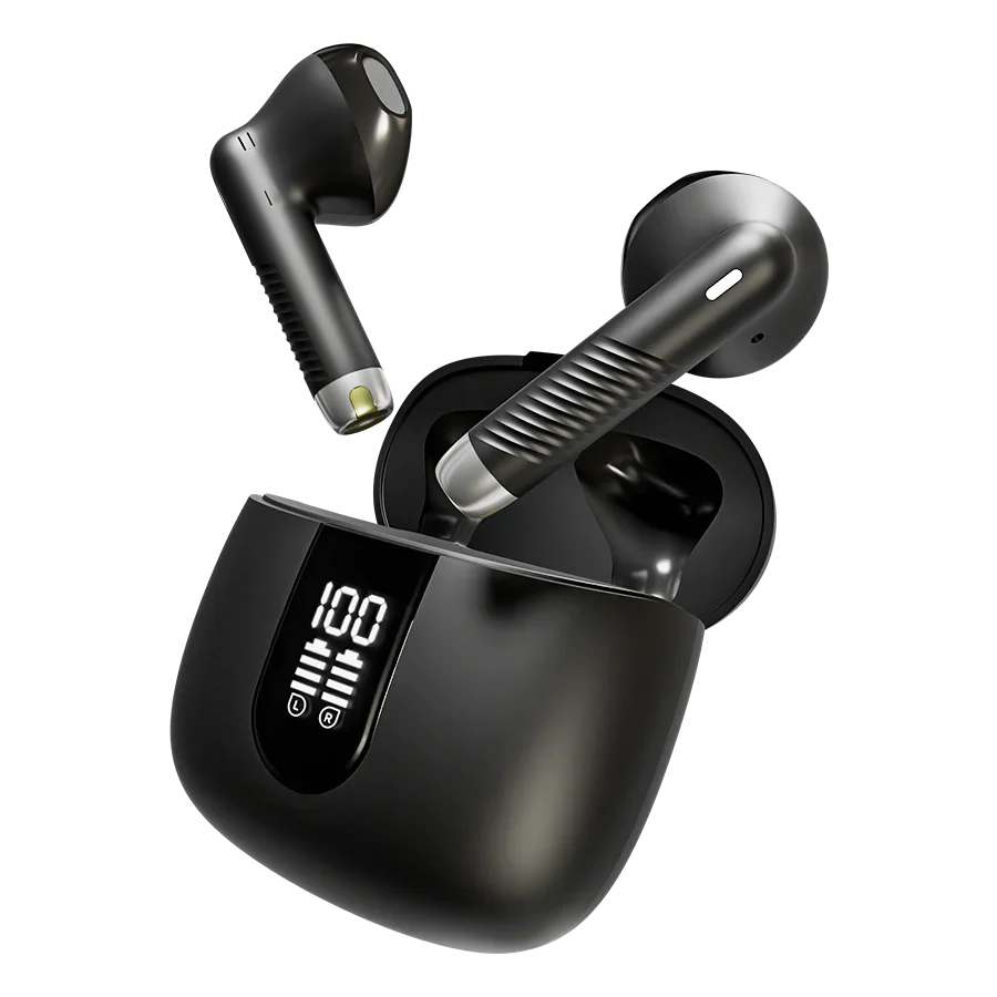 Ronin Mashion R-190 Wireless Earbuds with IPX4 Water Resistance & Digital Battery Display