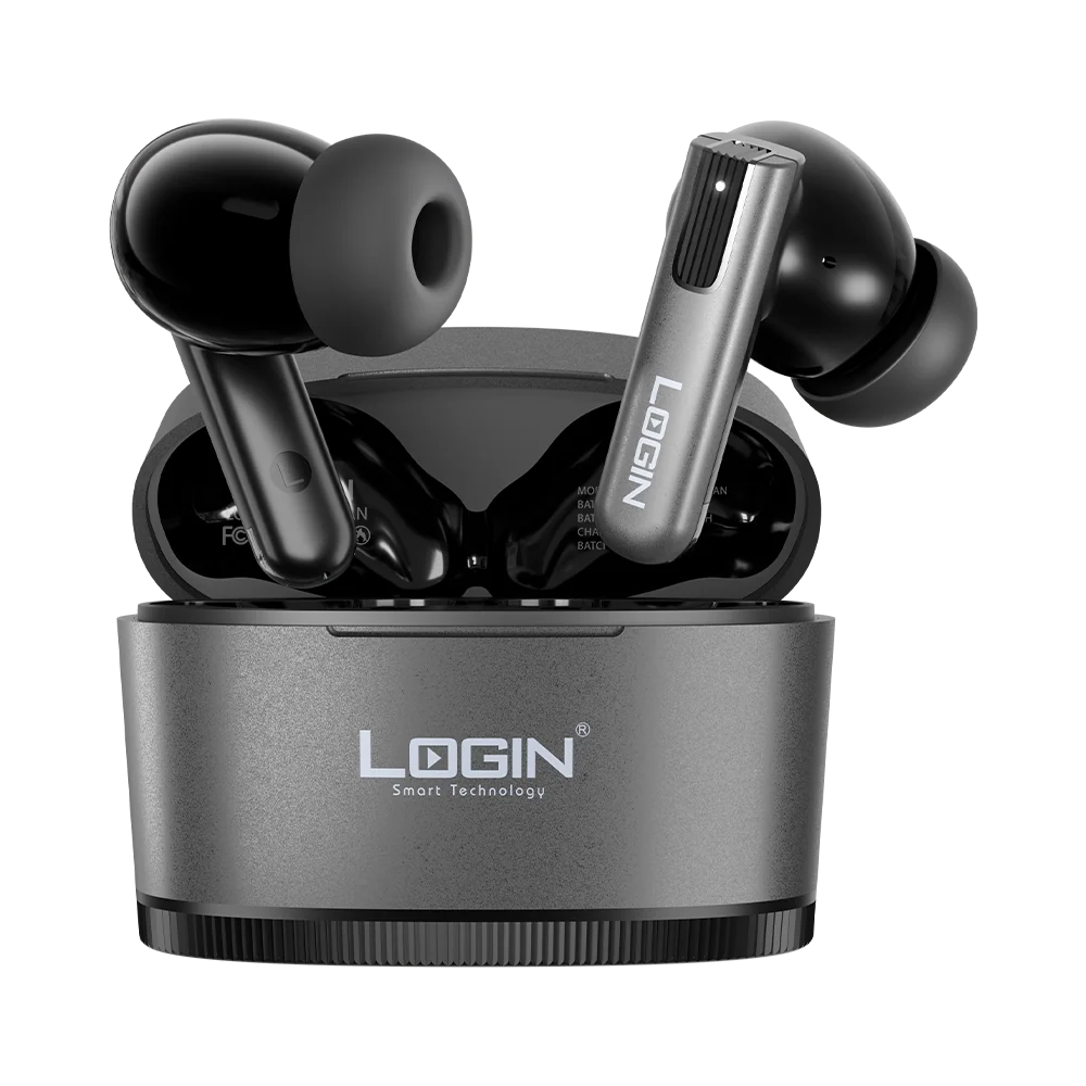 Elan L-218 | ANC Earbuds, Robotic Cylindrical Design